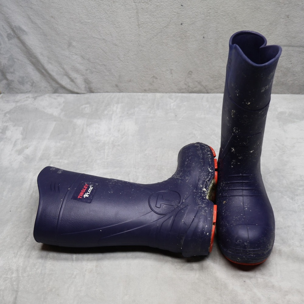 Tingley Mens 8 Rain Boots Blue Slip Resistant Work Lightweight Flite Safety